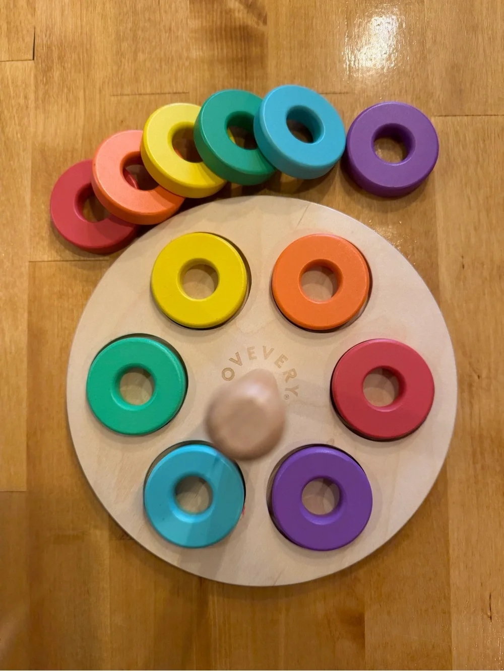 Lovevery Wooden Rainbow Stacking Toy - Multicolor